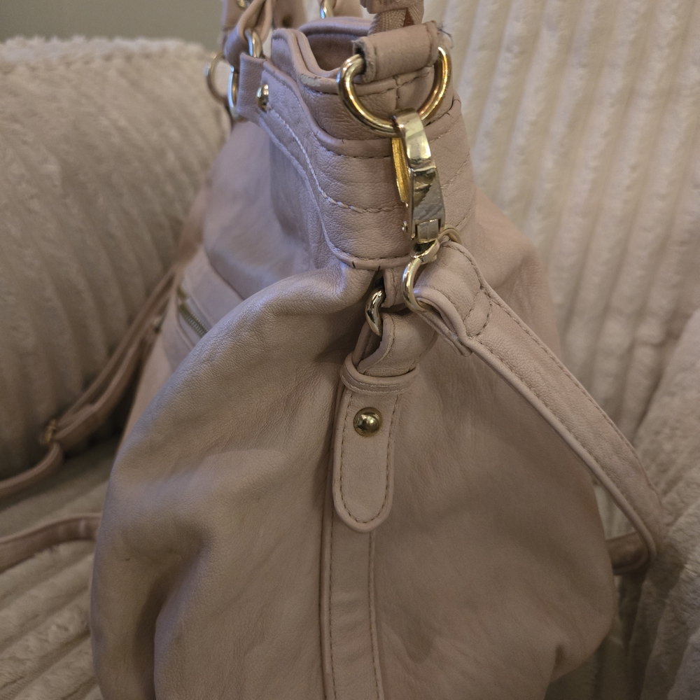 🩷Jessica Simpson Blush Pink Tote with Navy Floral Scarf🩷 - Picture 4 of 9